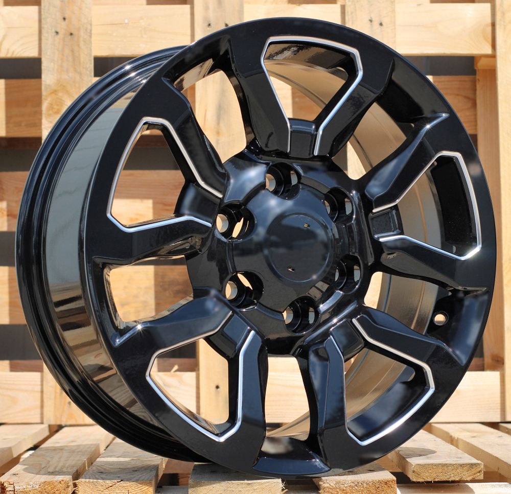 R18x7.5 6X139.7 ET 25 106.1 B1623 (IN1103) Black (BL) For TOYOT (P2+K7)