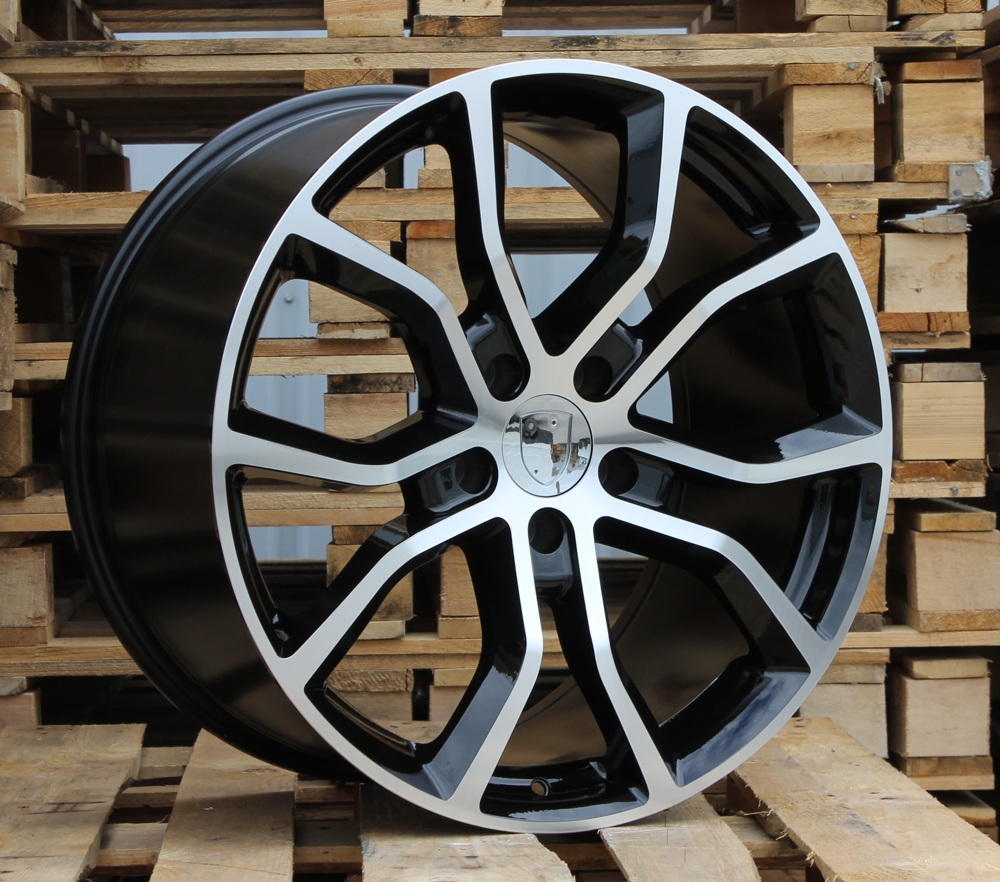 R21x9.5 5X130 ET 46 71.6 B5362 Black Polished (MB) For PORCH (K4) (Rear+Front)