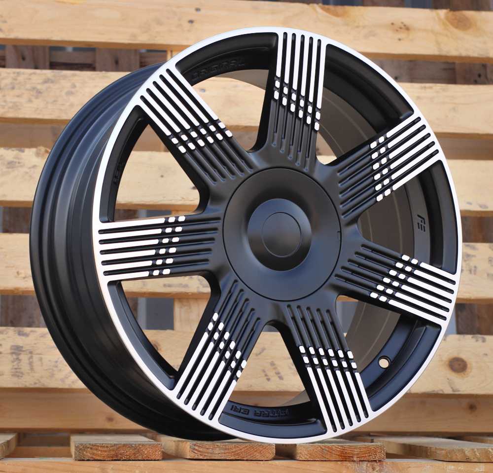 R15x6 4X98 ET 35 58.1 YF7074 Black Polished Half Matt (MBHM) For FIAT (P2) (HYBRID FORGED)