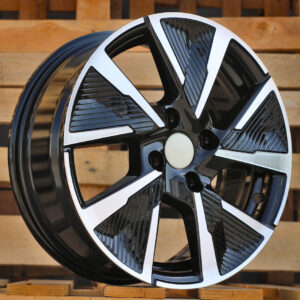 R16x6.5 4X108 ET 32 65.1 B5906F Black Polished (MB) For PEUG (L5) (Full Spokes)