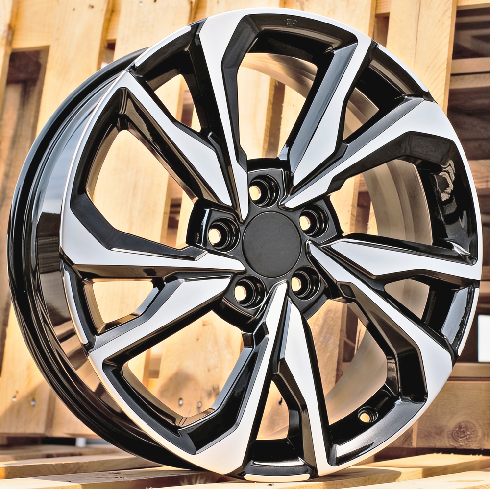 R18x8 5X114.3 ET 50 64.1 A5563 (BK5384) Black Polished (MB) For HOND (P+Z4)