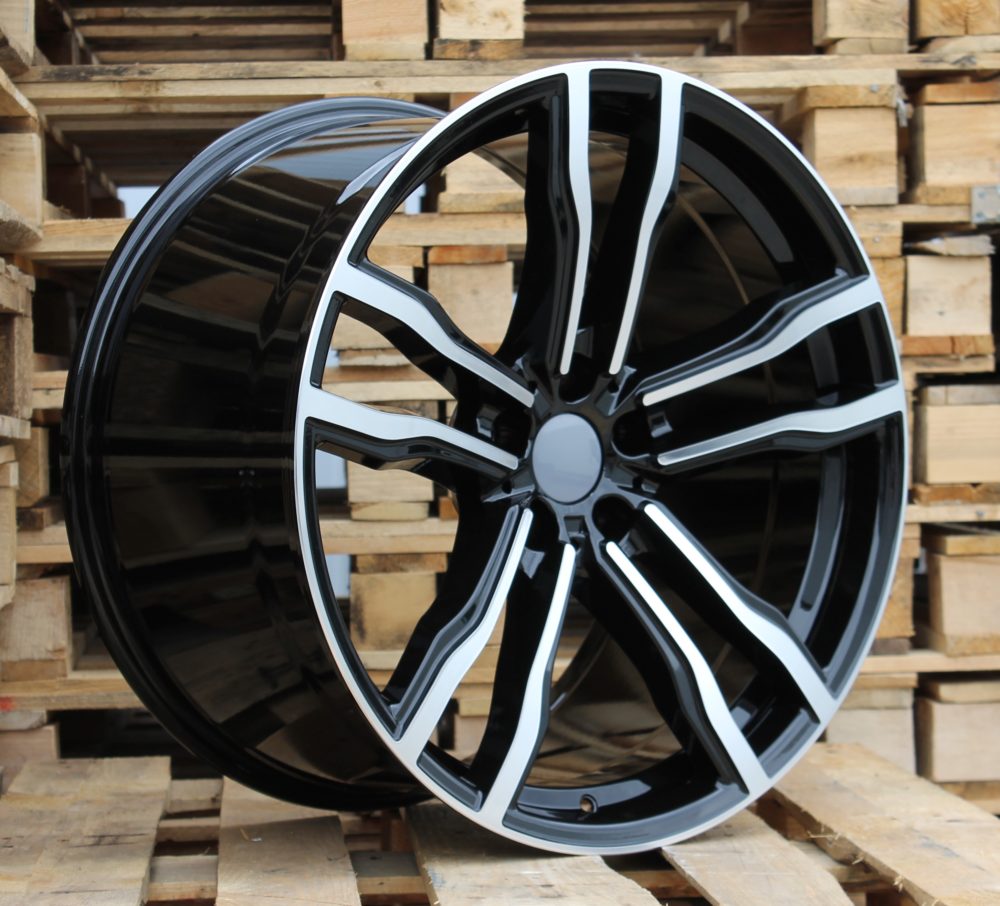 R21x11.5 5X120 ET 38 74.1 BY588 (DLJ588) Black Polished (MB) For BMW (Z2) (Rear+Front)