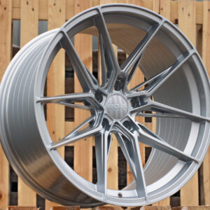 R19x8.5 5X112 ET 25 66.5 HX036 (A5581) Silver Shining (SS) For HAXER (K7+P) (Rear+Front)