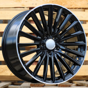 R19x8 5X112 ET 45 66.6 B5909 Black+Polished Lip (BLPL) For MER (K4+Z7) ())