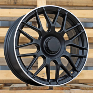 R17x7.5 5X112 ET 35 66.5 B1268 (H3368F) Black+Polished Lip (BLPL) For MER (Z3) (HYBRID FORGED)