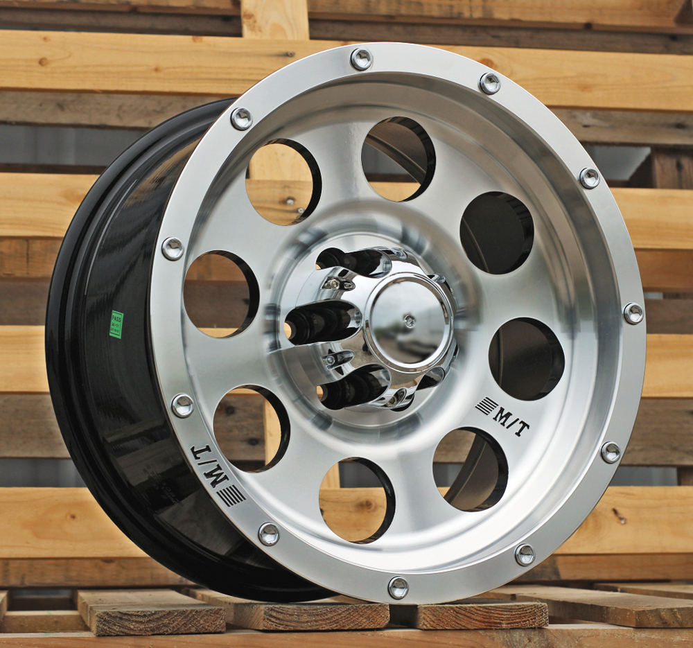 R16x8 6X114.3 ET 0 66.1 QC812 Black Polished (MB) For 4X4 (K7) ((AKC 65 Eur))