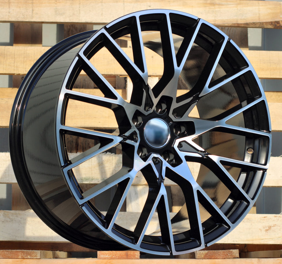 R18x8 5X120 ET 40 72.6 A5479 (BK5441) Black Polished (MB) For BMW (R+Z7) (Rear+Front)