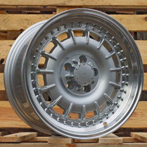 B1855_000000010314 R17x9 5X112 ET 30 66.6 B1855 (FBX482) Silver+Polished Lip (SP) For MER (P1) (HYBRID FORGED Rear+Front)