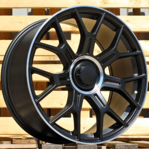 Y1188_000000007571 R18x8 5X112 ET 32.5 66.6 Y1188 (FBX184) Black Half Matt+Polished Lip (BLHMPL) For MER (Z5) (HYBRID FORGED)