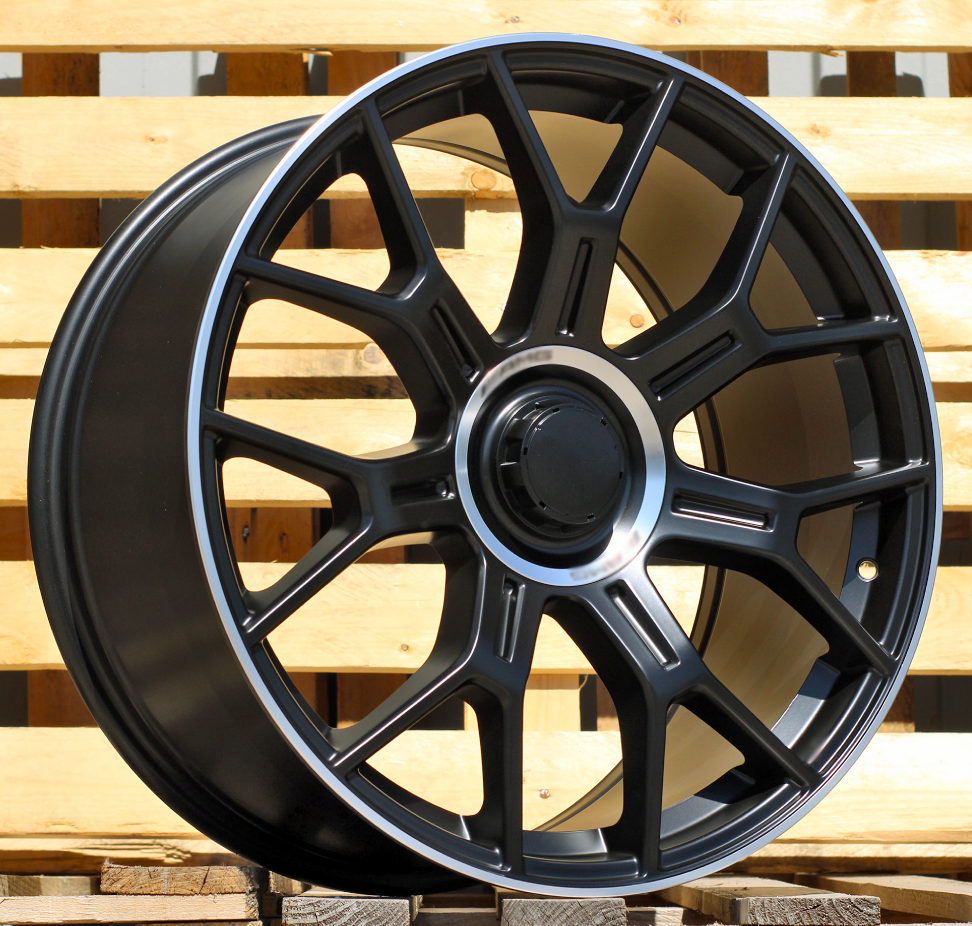 R18x8 5X112 ET 38 66.6 Y1188 (FBX184) Black Half Matt+Polished Lip (BLHMPL) For MER (Z5) (HYBRID FORGED)