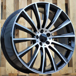 B1048_000000007698 R18x8 5X112 ET 35 66.6 B1048 (FBX125) Black Polished (MB) For MER (Z5) (HYBRID FORGED)