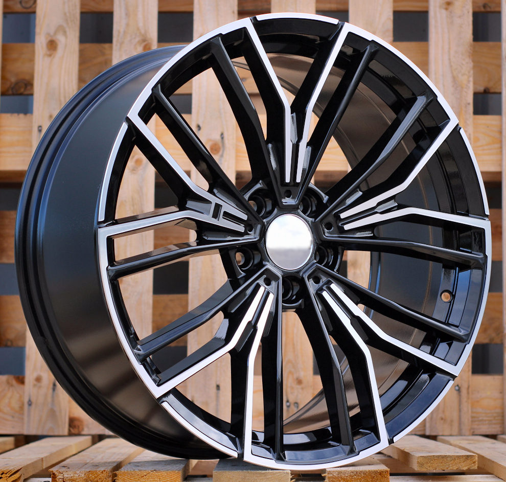 R18x8 5X112 ET 30 66.6 B5964 (FBX252) Black Polished (MB) For BMW (Z5) (HYBRID FORGED)