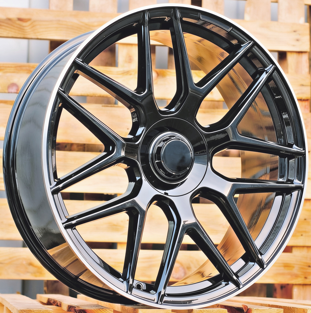 R23x10 5X130 ET 33 84.1 B5318 (A7102B) Black+Polished Lip (BLPL) For MER (P) (G Class)
