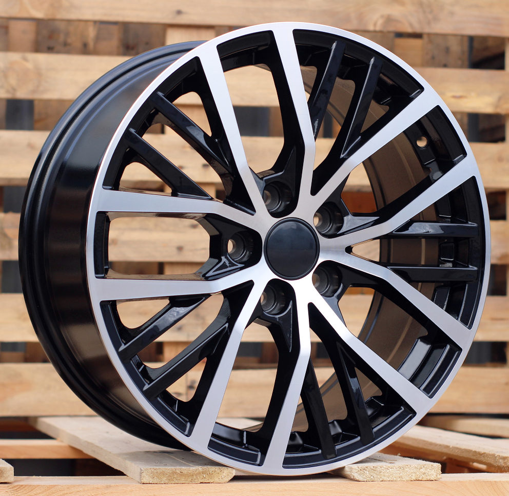R17x7.5 5X112 ET 45 57.1 BK952 Black Polished (MB) For VW (R+P+K2)