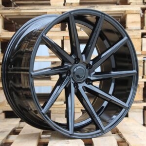 R16x6.5 4X100 ET 42 60.1 B1059 (BK885B) Black (BL) For RACIN (R) ((Right side) Style Vossen)