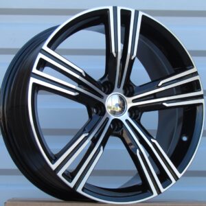 R18x8 5X108 ET 52 63.3 FE184 (YF5773) Black Polished (MB) For VOLVO (K7) (HYBRID FORGED)