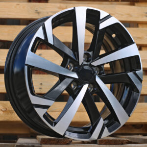 XE276_000000000230 R15x6 5X100 ET 40 57.1 XE276 Black Polished (MB) For VW (P1+P2)