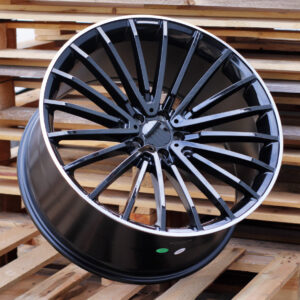 MR532_000000007823 R18x8 5X112 ET 41 66.6 MR532 (FBX122) Black+Polished Lip (BLPL) For MER (Z6) (HYBRID FORGED)