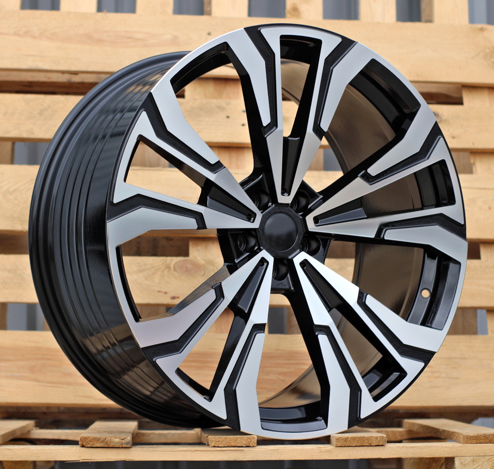 R22x10.5 5X112 ET 43 66.6 FBX307 Black Polished (MB) For BMW (Z5) (HYBRID FORGED New X7 Rear+Front)