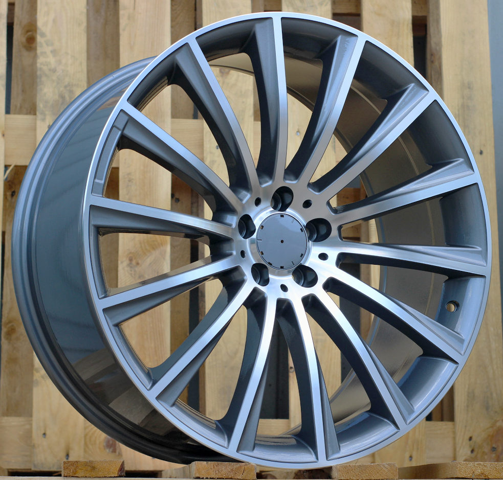 R17x8 5X112 ET 43 66.6 B1048 (BK836) Grey Polished (MG) For MER (L5)