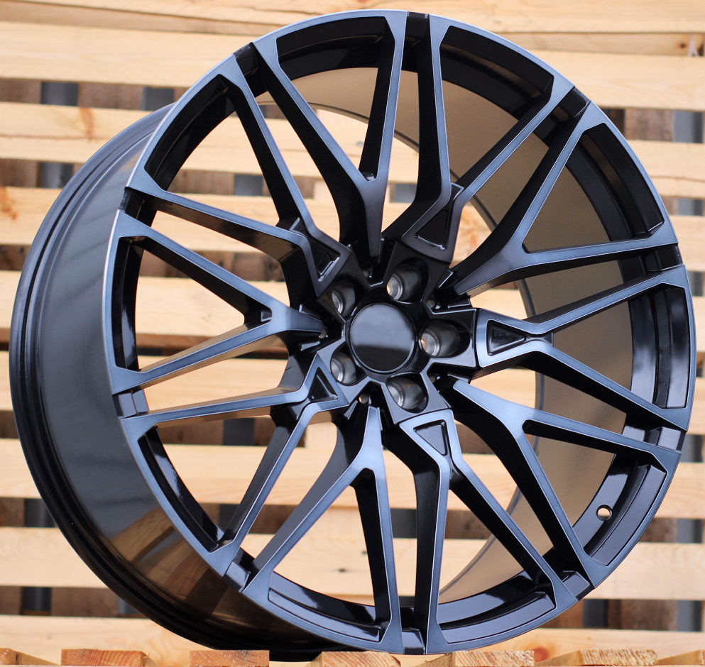 R22x10.5 5X112 ET 43 66.6 B5771 (FBX268) Black+Tinted Face (BLTF) For BMW (Z5) (HYBRID FORGED Rear+Front)