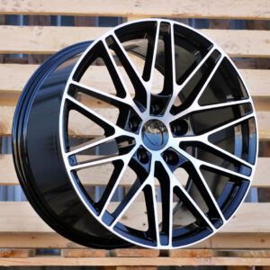 R21x10.5 5X130 ET 47 66.5 3S1324 Black Polished (MB) For PORCH (M) (NEW Macan II (XAB) HYBRID FORGED Rear+Front)