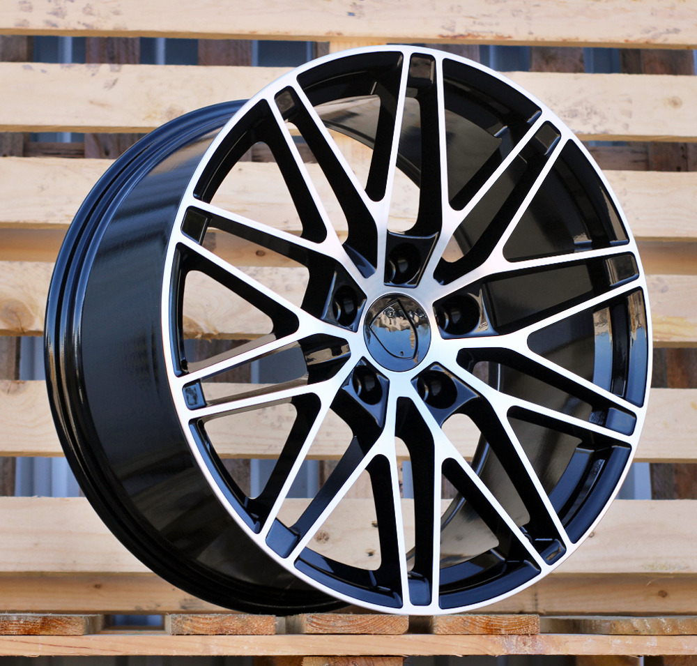 R21x10.5 5X130 ET 47 66.5 3S1324 Black Polished (MB) For PORCH (M) (NEW Macan II (XAB) HYBRID FORGED Rear+Front)