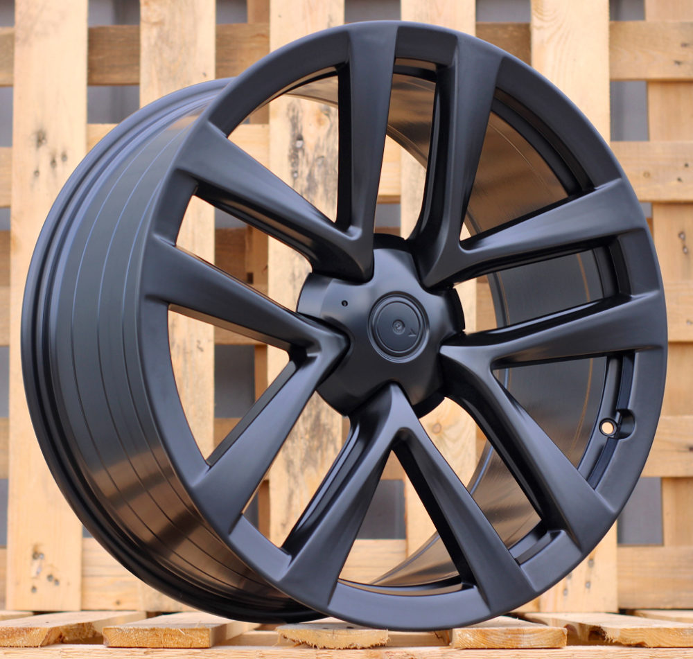 R22x10 5X120 ET 35 64.1 YF5591 (FB681) Black Half Matt (BLHM) For TESLA (Z5) (HYBRID FORGED Model S/X (Front+Rear))