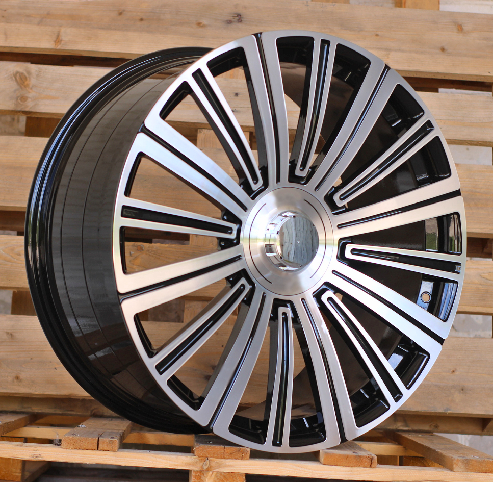 R22x11 5X112 ET 42 66.6 TX139A Black Polished (MB) For MER (K7) (FORGED Maybach Rear+Front)