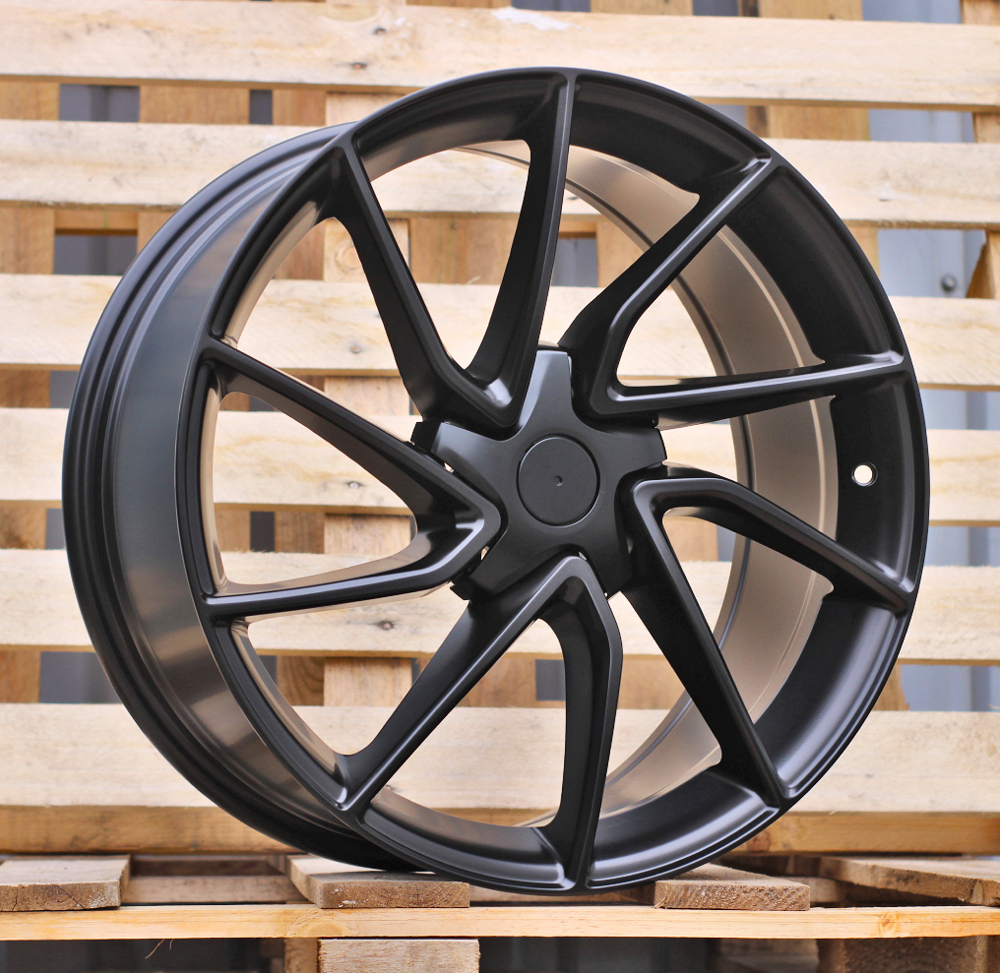 R19x8.5 5X114.3 ET 38 64.1 YS1285 Black Half Matt (BLHM) For TESLA (Z4) (HYBRID FORGED Model 3)