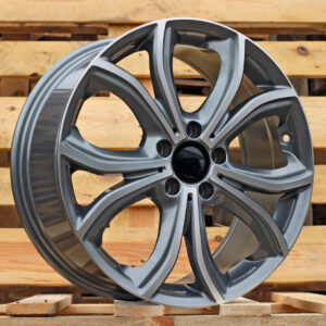 FBX271_000000000446 R18x8 5X112 ET 43 66.6 FBX271 Grey Polished (MG) For MER (Z5) ((AKC 90 Eur)HYBRID FORGED)