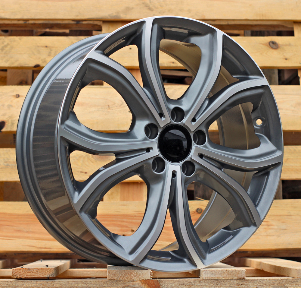 R18x8 5X112 ET 43 66.6 FBX271 Grey Polished (MG) For MER (Z5) ((AKC 90 Eur)HYBRID FORGED)