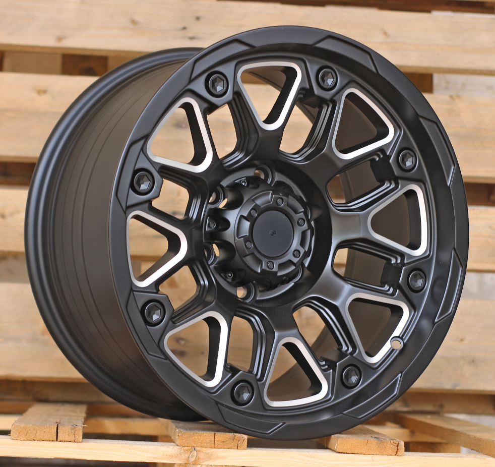 R17x9 6X139.7 ET 0 110.1 FBX155 Black Polished (MB) For 4X4 (K7) (HYBRID FORGED Milling)