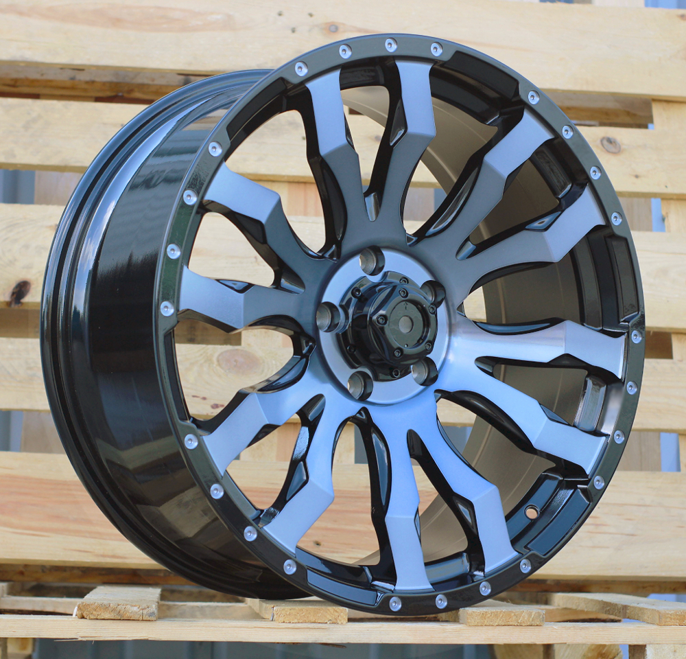 R20x9 6X139.7 ET 35 110.1 I0215B Black+Double Tinted Face (BLDTF) For 4X4 (K8)