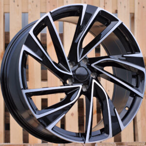 R17x7 5X100 ET 45 57.1 B5772 (FBX260) Black Polished (MB) For VW (Z5) (HYBRID FORGED)