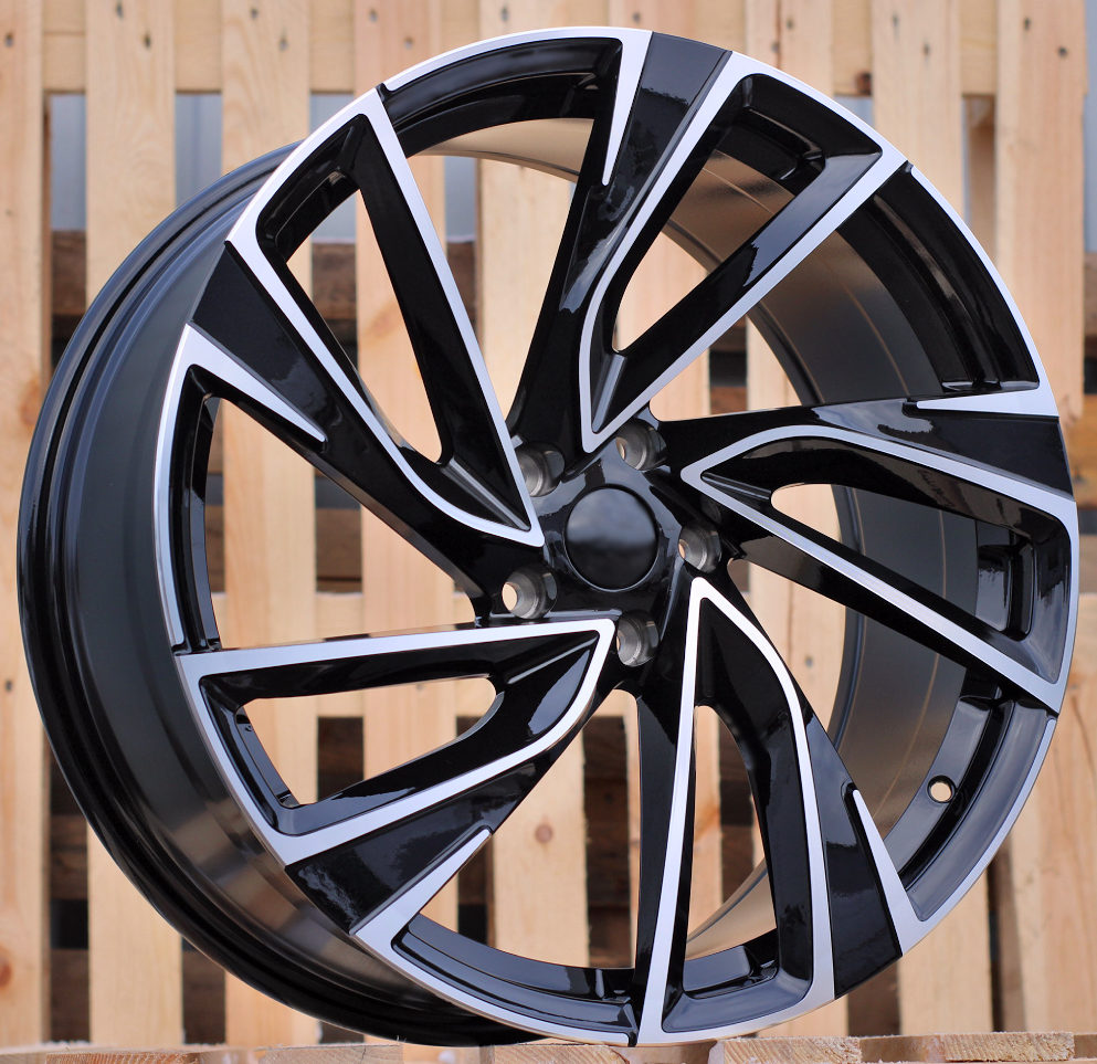 R17x7 5X100 ET 45 57.1 B5772 (FBX260) Black Polished (MB) For VW (Z5) (HYBRID FORGED)
