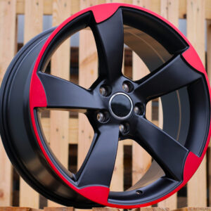 BK217_000000003436 R18x8 5X112 ET 45 66.5 BK217 (XF558) Black+Red Line (BR) For AUD (K4)