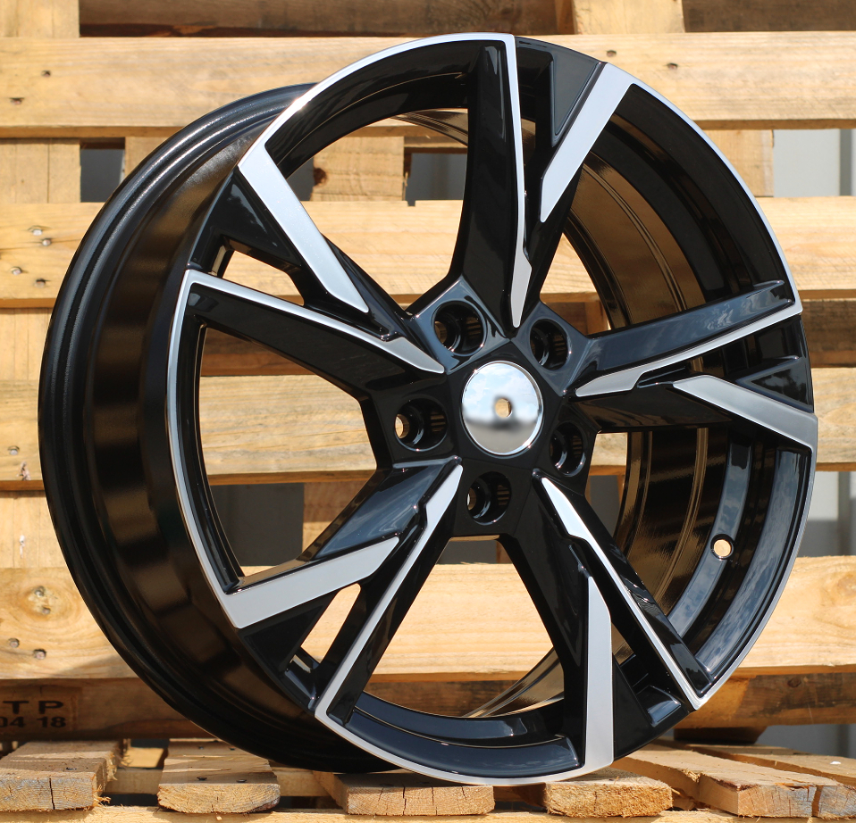 R16x6.5 5X112 ET 46 57.1 Y1241 Black Polished (MB) For SKODA (R+K2) (NEW Model)