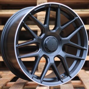B1258_000000001517 R18x8.5 5X112 ET 43 66.6 B1258 Black Half Matt+Polished Lip (BLHMPL) For MER (Z4+Z6) ())