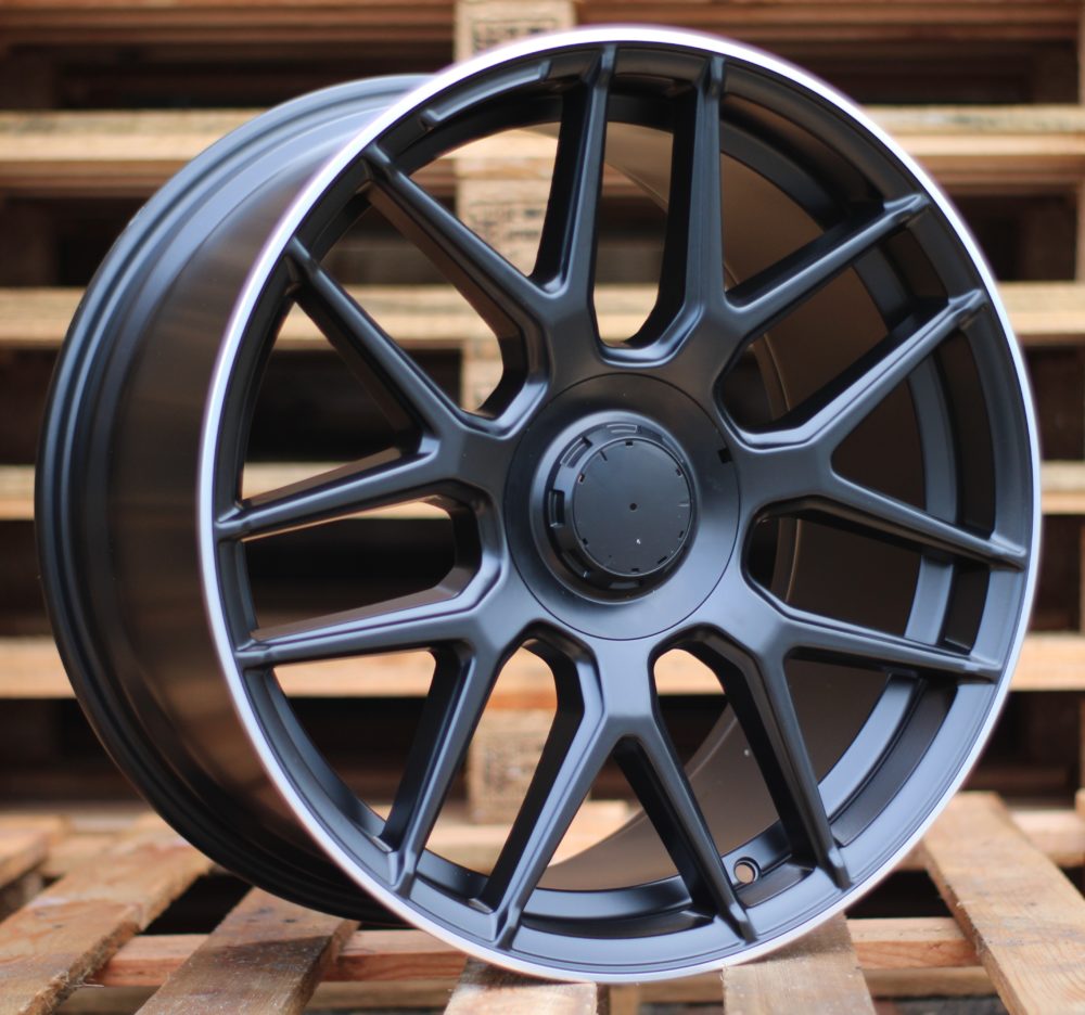 R18x8.5 5X112 ET 36 66.6 B1258 Black Half Matt+Polished Lip (BLHMPL) For MER (Z4+Z1)
