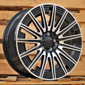 FLB005_000000008665 R18x8 5X112 ET 43 66.6 FLB005 (H3176F) Black Polished (MB) For MER (K7) (HYBRID FORGED)