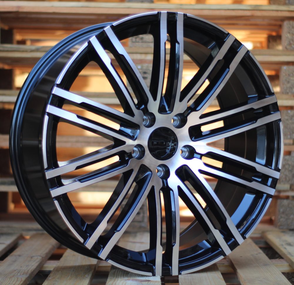 R19x8.5 5X112 ET 21 66.5 B1026 Black Polished (MB) For PORCH (P+Z4) (Rear+Front)
