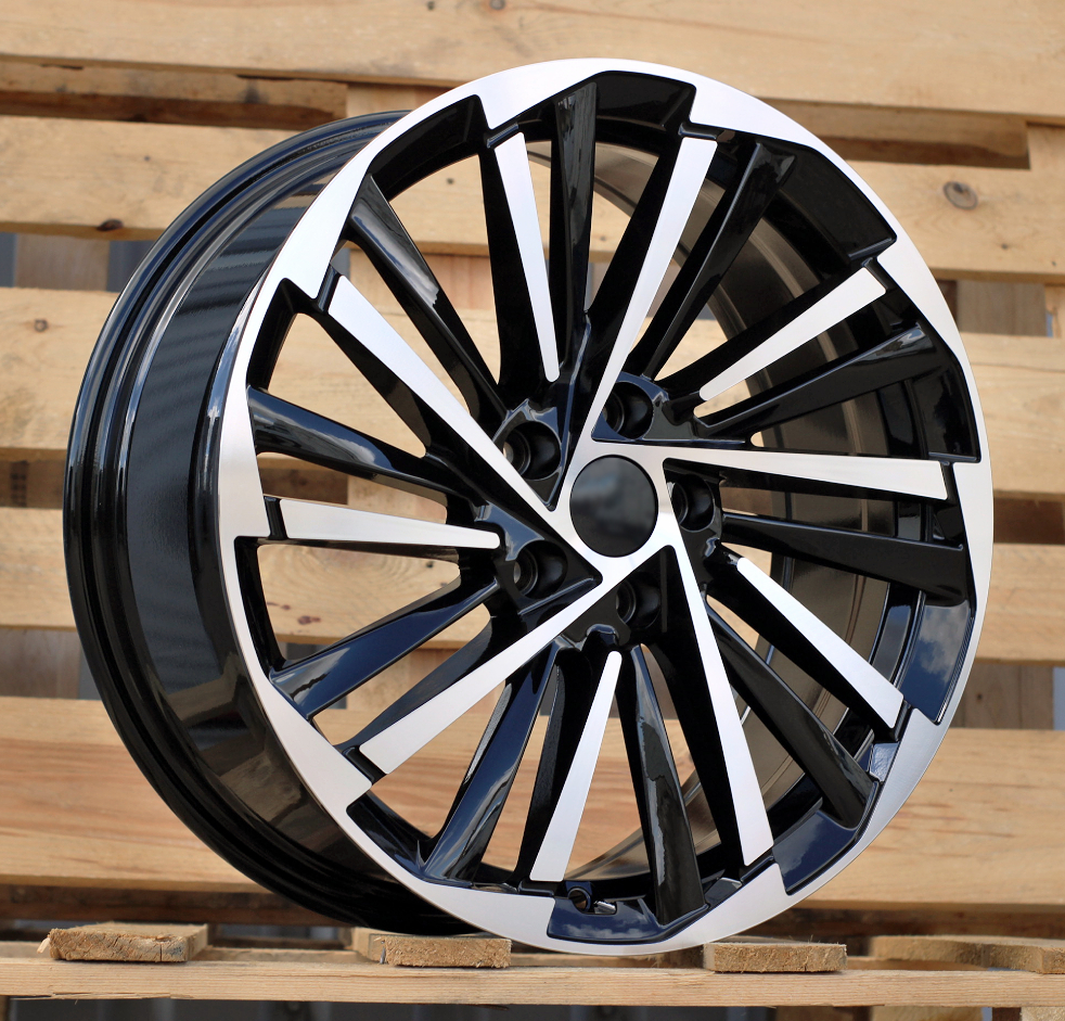 R19x8 5X112 ET 44 57.1 FBX261 Black Polished (MB) For SKODA (M) (HYBRID FORGED)