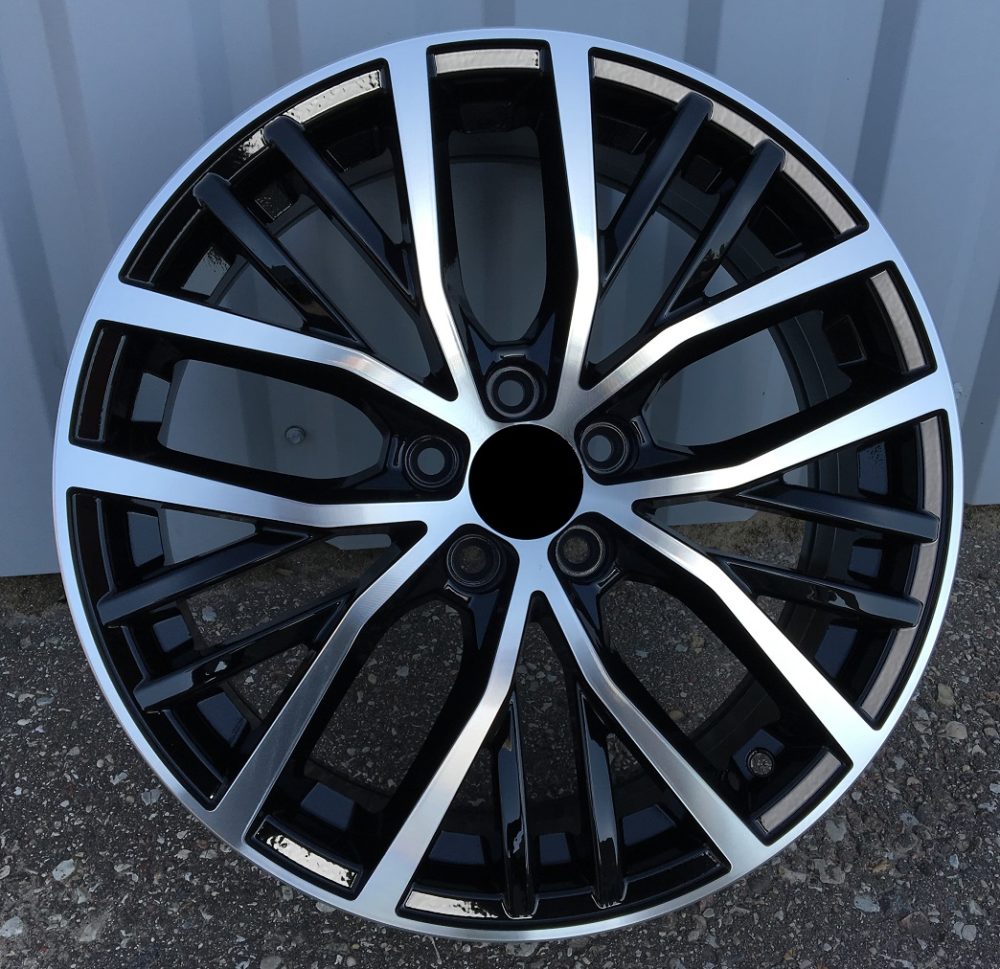 R17x6.5 5X100 ET 40 57.1 B1179 Black Polished (MB) For VW (Z6+M)