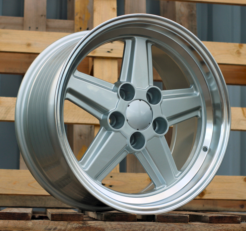 R17x9 5X112 ET 24 66.6 FD5938 Silver+Polished Lip (SP) For MER (P) (Rear+Front)