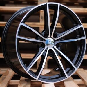R18x8 5X112 ET 27 66.6 A5588 Black Polished (MB) For BMW (P) (Rear+Front)