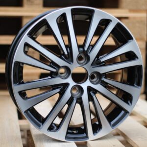 F1438_000000005747 R14x5.5 4X100 ET 45 54.1 F1438 (LU1437) Black Polished (MB) For TOYOT (R+Z5+P1)