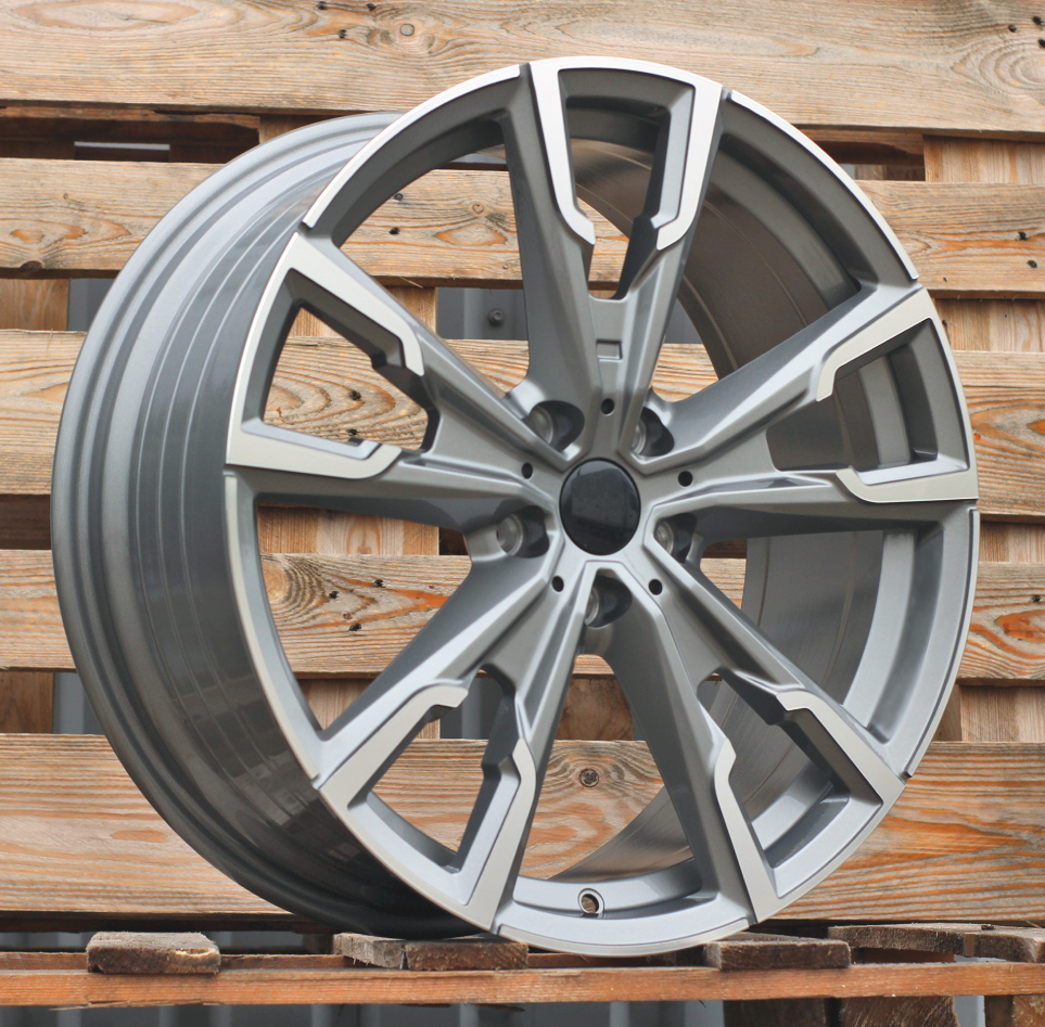 R19x8 5X112 ET 46 66.6 YF5710 Grey Polished (MG) For BMW (Z6) (HYBRID FORGED (X1; iX1; X2; iX2; Series 1(F40) 2(F44))