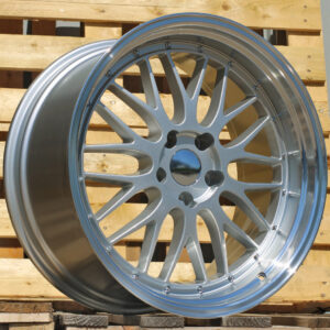 BK848_000000000418 R19x8.5 5X120 ET 33 72.6 BK848 Silver+Polished Lip (SP) For BMW (K4+Z7) (BBS Style Rear+Front)