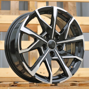 R17x7 5X114.3 ET 38 60.1 YF1159 (A5911) Black Polished (MB) For TOYOT (P)